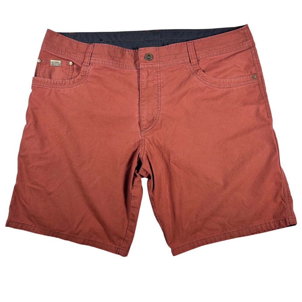 Kuhl Rydr Shorts Mens 40 Red Terracotta Cotton Blend Hiking Outdoor 5228 S02
